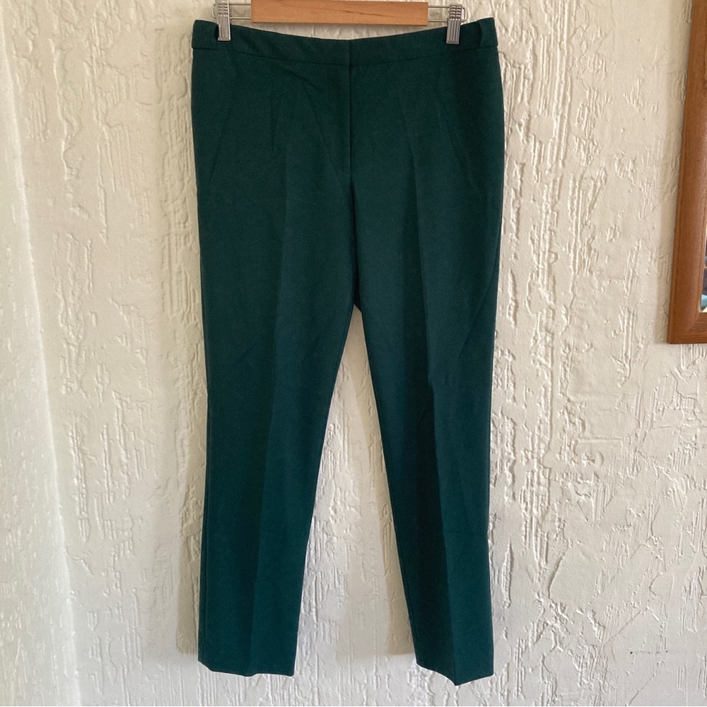 Calvin Klein Dark Forest Green Highline Trouser Work Pants Size 8 Petite
